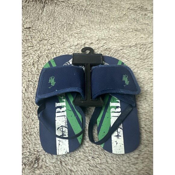 Polo Ralph Lauren Kids Shoes 9 Slide w/ Strap Slip On Sandals Blue - Picture 6 of 16